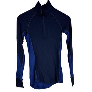 Icebreaker Women's 260 Zone Long Sleeve Half Zip Top Blue Sz XS New Without Tags